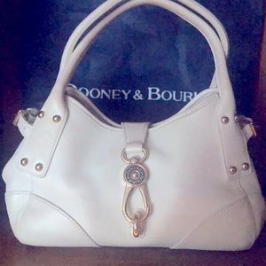 Dooney & Bourke Leather Small Logo Lock Satchel
